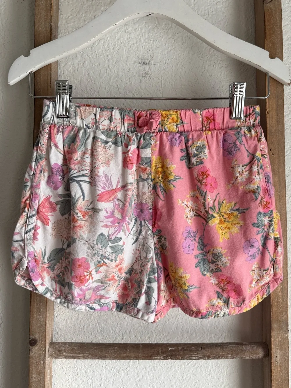 Wonder Nation Split Panel Pull On Floral Shorts girls sz: Med or 7/8